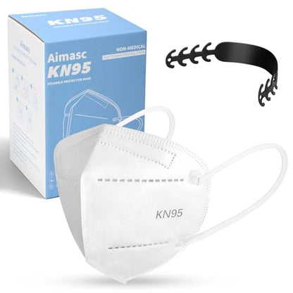 60/100 Pcs KN95 Face Mask for Adults,5 Layer Cup Dust Safety Masks - color: 60-a1 White