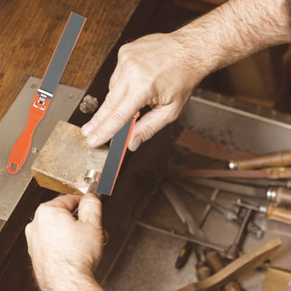 Sanding Stick Polishing Sandpaper, Flat File Sanding Strips Jewelry Grinding Polishing Maintenance Tools with Handle Manual Replaceable Abrasive Paper Clip Wood Metal Furniture Restoration Cabinets