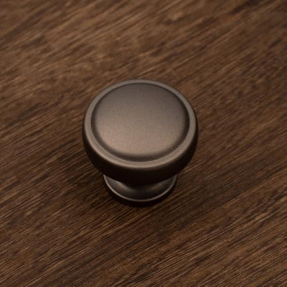 Brushed Bronze Solid Alloy Cabinet Knob Soft-Touch Color 30 Pack Round Knurled Cabinet Handle Hardware Drawer Pulls (20, Soft-Touch Brown) - color: Soft-Touch Brown