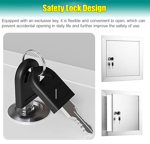 Wall/Ceiling Small Plumbing Access Panel for Drywall - Stainless Steel, 5x5 4x4 6x6 7x7 8x8 9x9 10x10, Square Rectangle Recessed Wall Hole Cover Plate(5x6in) - size: 5x6in