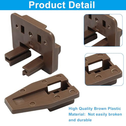 12 Set Drawer Track Guide Kits, Drawer Slides Plastic Track Guide Glide Drawer Replacement Part for Center Mount Drawer, Dressers, Rite-Trak I Drawer Guide Glide, Nightstand Drawer