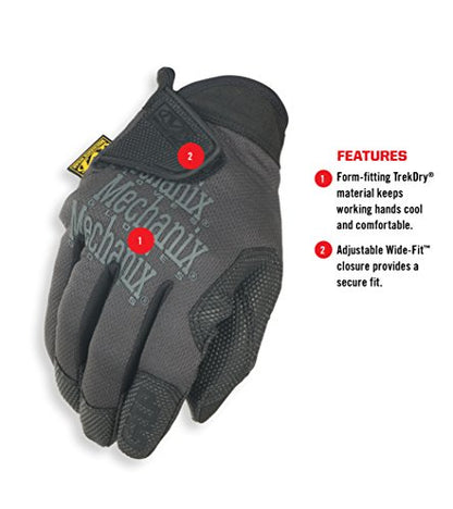 Mechanix Wear: Specialty Grip Work Gloves (XX-Large, Black/Grey) - size: XX-Large