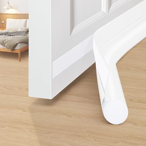 MAXTID Under Door Draft Stoppers 36 Inch Door Draft Blocker Draft Stoppers for Bottom of Doors Seal Gap, Door Seal Strips Sweeps, White - color: Off White, size: 36 Inch
