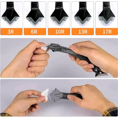 Silicone Caulking Tool, 3 in 1 Silicone Remover Multi Tool, Glazing Compound Finishing Tool, Caulk Remover Tool, for Bathroom,Kitchen,Floor,Window,Sink Joint,Frames Seal(3 sets) - color: 3 in 1 Tool(3 Sets)