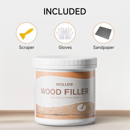 All Purpose Wood Filler, 32 Ounce White Wood Putty Repair for Holes, Quickly Restore Any Broken and Defective Wooden Furniture, Door Frame Repair Kit Stainable - size: 1kg