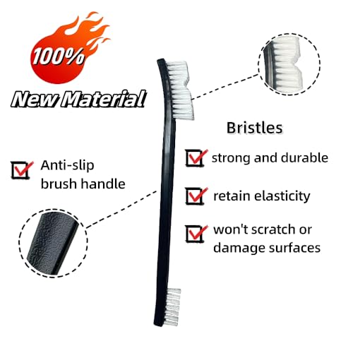 8-Pack Heavy-Duty Scrub Brush: Wire & Nylon Brushes for Grills, Guns & Sneakers – Heat-Resistant + Ergonomic Non-Slip Handle for Contains Gun Cleaning Supplies, Masonry Brush & Compact Travel Brushs - size: 8 pcs