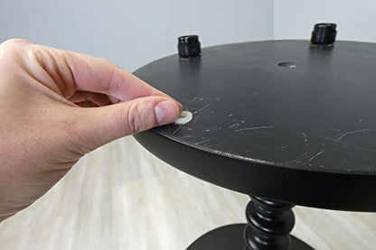 Shepherd Pack of 16 Self-Leveling Table Glides, 1/4" Threaded Stem with Adjustable Feet and Hardware, Eliminates Wobbling on Uneven Floors, Black - style: No Disc or Felt