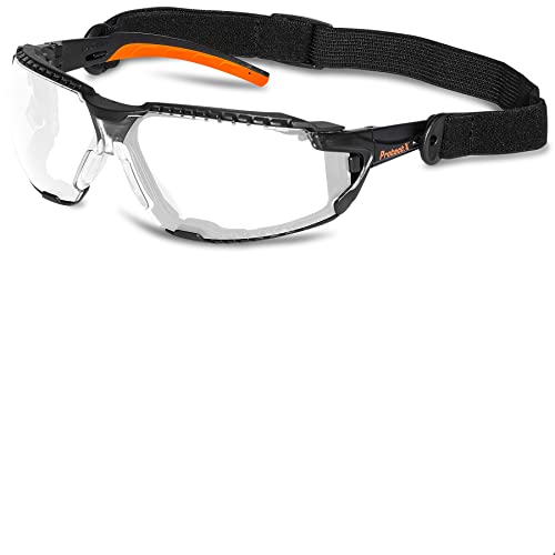ProtectX Classic Safety Glasses, Anti-Fog Scratch Resistant Lenses, Protective Eyewear for Work, Indoor/Outdoor, ANSI Z87.1 - color: Expedition Clear