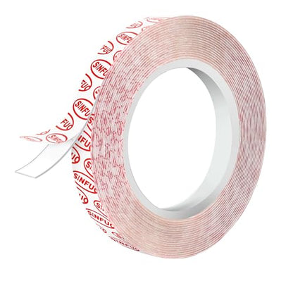 Sinfuo Double Sided Tape Heavy Duty, Removable Nano Double Sided Adhesive Tape(22Ft), Removable Damage Clear Mounting Tape Picture Hanging Adhesive Strips - size: 0.39in x 22ft