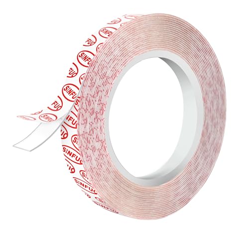 Sinfuo Double Sided Tape Heavy Duty, Removable Nano Double Sided Adhesive Tape(22Ft), Removable Damage Clear Mounting Tape Picture Hanging Adhesive Strips - size: 0.74in x 22ft