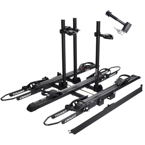 CRAVOT CyberRack S3 Ebike Rack, 300 lbs Capacity Foldable Bike Racks for Tow Hitch Heavy Electric Bike Carrier for 3 E-Bike, Up to 5-inch Fat Tire 2'' Receiver - style: S3-300lbs