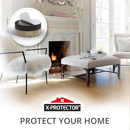 X-Protector Felt Furniture Sliders for Hardwood Floors 24 PCS 1” - Self-Adhesive Furniture Slider - Heavy-Duty Furniture Movers for Hard Surfaces - Felt Sliders - Move Your Furniture Easily! - size: 24 PCS 1 inch (Self-Adhesive)