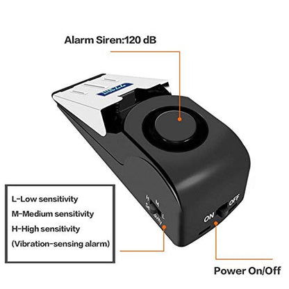ZZRUI Door Stop Alarm with 120dB Siren, Portable Wedge Door Stopper Security Alarm for Travel, Home, Apartment, Hotel, Entry Alert & Self Defense Device – 1 Pack - size: 1 Pack