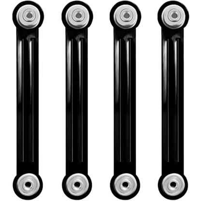 Glider Bearing Arm Bracket Replacement Hardware Rocker Parts, 9 Inch Overall Length, 7-1/2 Inch Between Mounting Holes, 4 Pack Patio Glider Parts Rocker for Outdoor Glider and Garden Bench, Black