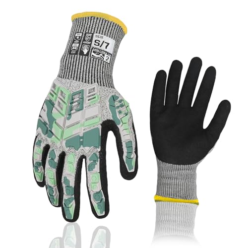 Safety Work Gloves, Impact Gloves for Men Women, Cut Resistant Non-Slip Heavy Duty Gloves with Nitrile Grip, Touch Screen Glove with Impact Protection for Mechanic Construction, Small, Camo - color: Camouflage, size: Small
