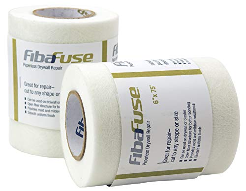 FibaFuse FDW9018-U 6" X 75' Paperless Drywall Repair, White - size: 6" X 75'