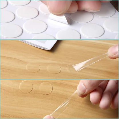 JANYUN Double Sided Sticky Dots Removable Round Putty Clear Tack No Trace Waterproof Small Stickers for Festival Decoration - size: 20mm Round