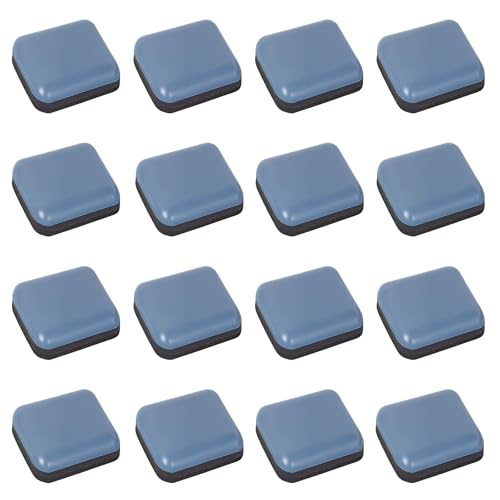 16Pcs Furniture Movers Sliders, 0.8" x 0.8" Self-Adhesive Sliders Pads, Premium Furniture Mover Slider Heavy Duty Adhesive Slider for Carpet Square - size: 0.8" x 0.8"
