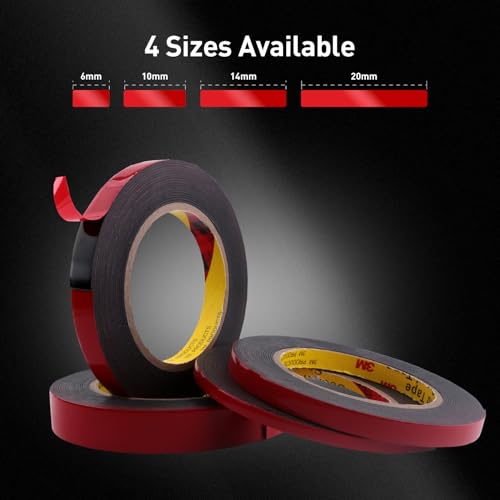 Automotive Acrylic Plus Attachment Tape 0.55" x 18Ft Made of 3M Pack of 2 Double Sided Tape PT1100 Heavy Duty for Moldings Claddings Panels Pads and Other Car Automotive Applications - size: 0.55" X 18ft