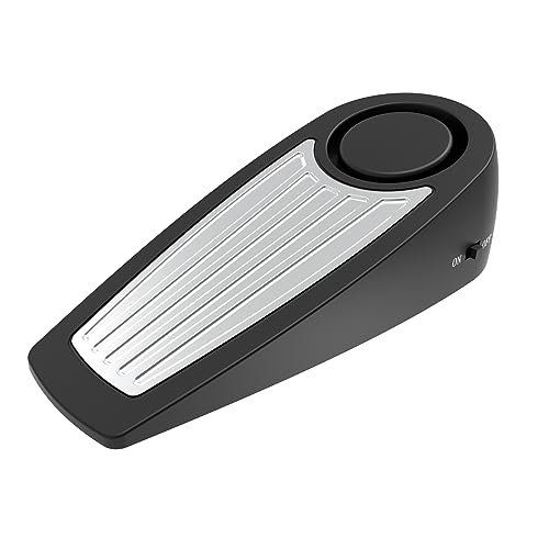 Door Stop Alarm for Home Security 130dB Loud Clear Personal Security Simple Installation Responsive Portable for House Bedroom Hotel Floor Wedge Easy Operation - color: 1pack Black Door stop alarm
