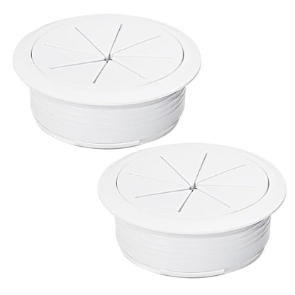 EASYEAH 2 Pcs Desk Grommet 2-1/16" / 53 mm, Desk Hole Cover for Cables White, Cable Grommet ABS Plastic, Desk Hole Grommet for Home & Office Pc, Detachable Cable Cord Organizer - size: 2-1/16" / 53 mm, style: 2pcs White