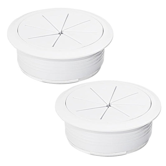 EASYEAH 2 Pcs Desk Grommet 2-1/16" / 53 mm, Desk Hole Cover for Cables White, Cable Grommet ABS Plastic, Desk Hole Grommet for Home & Office Pc, Detachable Cable Cord Organizer - size: 2-1/16" / 53 mm, style: 2pcs White