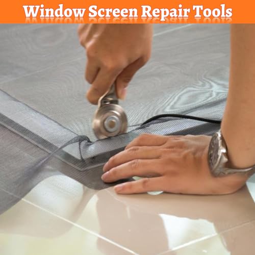 Screen Repair Tool,Window Roller,Spline Installer,6 in 1 Window Installation Tool,Screen Mouse Spline Roller for Installing & Replacing Window Patio Sliding Door (6 in 1) - size: 6 in 1