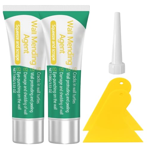 Drywall Patch Repair Kit with Scraper, Wall Mending Agent for Holes, Cracks, & Small Damage, Quick & Easy Solution for Home Wall Repair (2PC) - color: 2PC