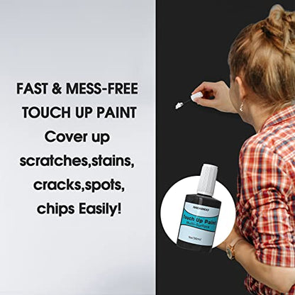 NADAMOO Black Multi Surface Touch Up Paint, Interior and Exterior House Appliance Paint for Cabinet, Wall, Door, Furniture, Windows, Shutter and Trim