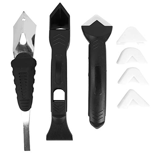 Caulk Tools Kit Silicone Sealant Remover Shovel Glass Cement Caulking Scraper Sealant Finishing Tool Grout Scraper For Kitchen Bathroom Window, Sink Joint 3 In 1