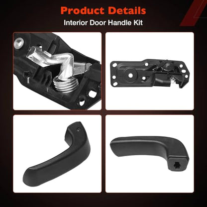 Interior Door Handle Kit Front/Rear Left/Right Passenger/Diver Side, Compatible With 07-14 Chevy Silverado Tahoe Suburban Avalanche, GMC Sierra Yukon, Cadillac Escalade, Replaces# 20833602, 20833606 - color: Driver Side & Passenger Side
