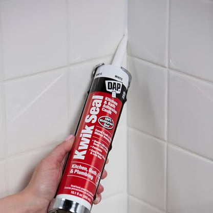 12 Pack of 10.1 oz Dap 18002 Kwik Seal White Kitchen And Bath Adhesive Caulk