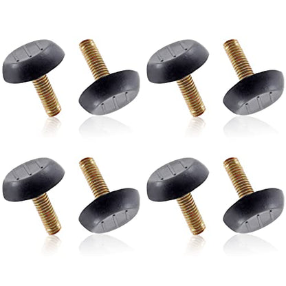 M6 Furniture Levelers Table Leg Levelers, 8 Pcs Levelling Foot Screw on Furniture Glides Foot Adjuster Mini Adjustable Feet for Legs Patio Feet - Black - size: M6
