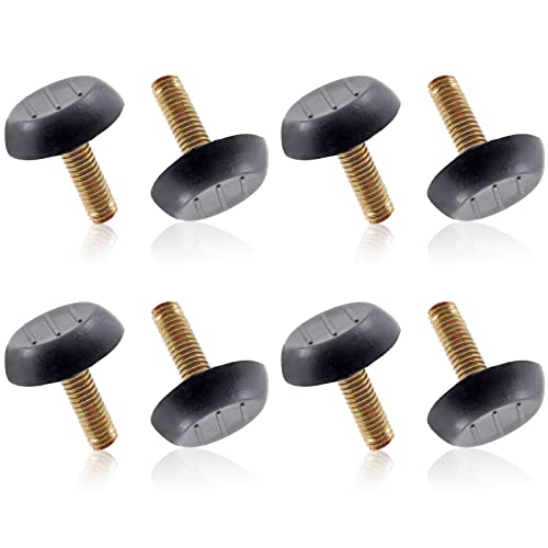 M6 Furniture Levelers Table Leg Levelers, 8 Pcs Levelling Foot Screw on Furniture Glides Foot Adjuster Mini Adjustable Feet for Legs Patio Feet - Black - size: M6
