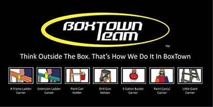 Boxtown Team Carrier (Yellow), Ladder Handle, Ladder Accessories, Drill Gun Holster, Ladder Paint can Holder, Multipurpose Tool, Multi Function Tool - color: Yellow