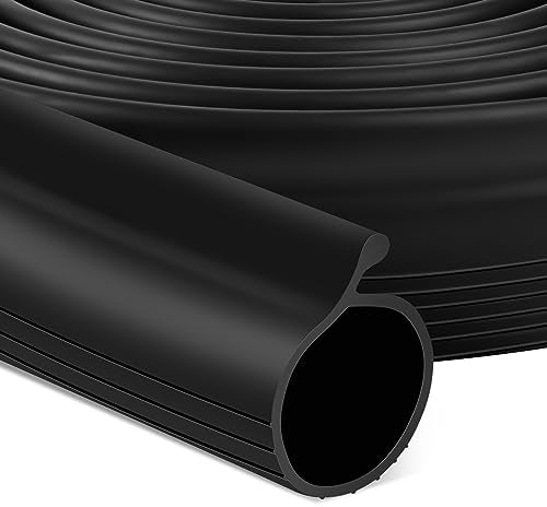 18 FT Garage Door Bottom Seal Rubber 0.19" P Bulb Bottom Garage Weather Stripping for Single Channel, Flexible Weatherproof Replacement Strip Seal Fits 18FT Wide, Black - color: Black-0.19" Small P Bulb, size: 18 Feet