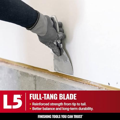 8" All Stainless Steel Joint Knife - LEVEL5 | Professional Grade Putty Blade, Premium Polished All-Metal, Precision Ground Edge, Ergonomic, Corrosion Resistant | 5-408 - size: 8-Inch