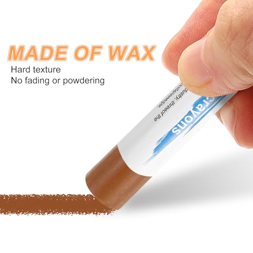 HARFINGTON 5pcs Wood Filler Sticks Wooden Wax Touch Up Furniture Repair Crayons for Scratch Hole Wood, Golden Teak - color: Golden Teak
