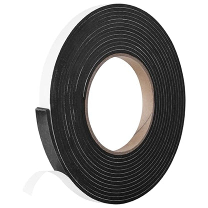 Kikerike Self Adhesive Foam Tape Weatherstrip 1/2In x 1/8In x 13Ft High Density Foam Insulation Strips Seal Weather Stripping with Strong Adhesive for Door and Window Sound Isolation Soundproofing - size: 1/2in x 1/8in x 13Ft