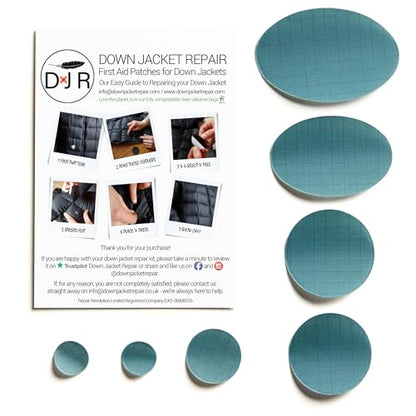 Down Jacket Repair Patches - Self-Adhesive Down Jacket Repair Patches | Waterproof, Tear-Resistant, Pre-Cut Patches | 7-Piece Set for Outdoor Gear, Sleeping Bags & Tent - color: Pigeon Grey