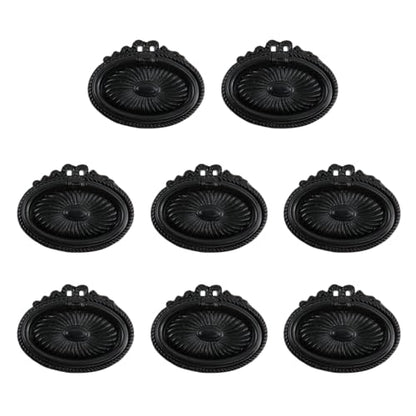 MY MIRONEY 8PCS Carved Cabinet Ring Pulls Black Ring Drawer Pulls Zinc Alloy Hardware Drop Ring Pulls Handles for Kitchen, Dresser, Closet, Cupboard - style: Type L