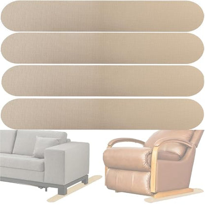 4 Pack Anti-Slip Furniture Rail Pads Non Slip Furniture Pads Furniture Gripper Pad for Protectors Hardwood Floor for Recliners,Sofa,Couches,Chairs,Furniture (30.7inch-Camel) - size: 4Pcs-Camel