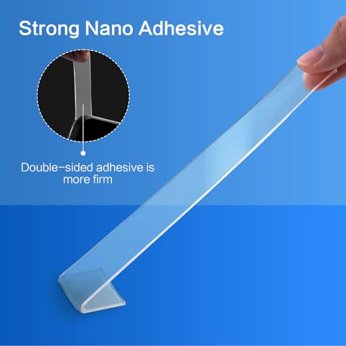 M&G 2 Rolls Double Sided Tape Heavy Duty, Clear Nano Tape, Waterproof Removable Extra Strong Adhesive Mounting Tape for Poster Photo Wall Decor Carpet Rug Tape, 1.18 Inch x 240 Inch (10 Feet per Roll)
