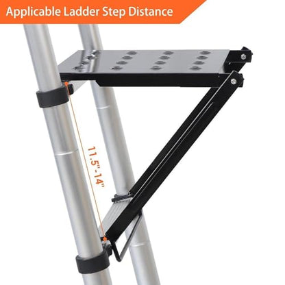Ladder Work Platform Anti Slip Extension Ladder Tray Storage Shelf