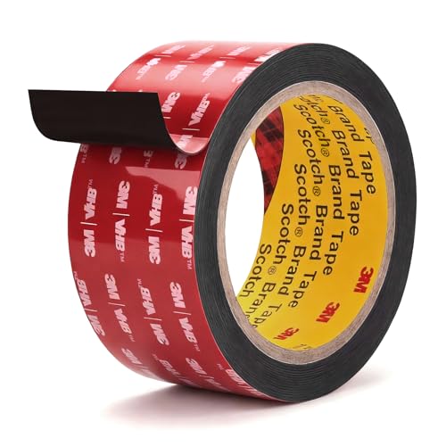 3M Double Sided Tape 2"×16.4ft 5925 Black Mounting Tape Heavy Duty Waterproof Foam Tape Strong Adhesive for RV LED Strip Light Décor - size: 2" ×16.4ft