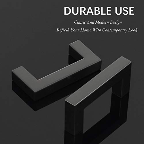 KNOBWELL 6 Pack 2-1/2" Black Cabinet Pulls, Stainless Steel Kitchen Cabinet Pull and Handles, Dresser Drawer Pulls, Hole Centers 2.5 inch, Overall Length 2-9/10 inch - color: Matte Black, size: Hole Center:2-1/2 Inch(64mm)