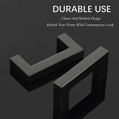 KNOBWELL 6 Pack 2-1/2" Black Cabinet Pulls, Stainless Steel Kitchen Cabinet Pull and Handles, Dresser Drawer Pulls, Hole Centers 2.5 inch, Overall Length 2-9/10 inch - color: Matte Black, size: Hole Center:2-1/2 Inch(64mm)