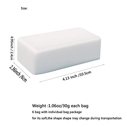 New Waterproof Duct Seal Repair Sealing Clay 6 Pack White Moldable Silicone Putty, Quick Mending Mud for Pipe Connection, Wall Hole, Air Conditioning Holes
