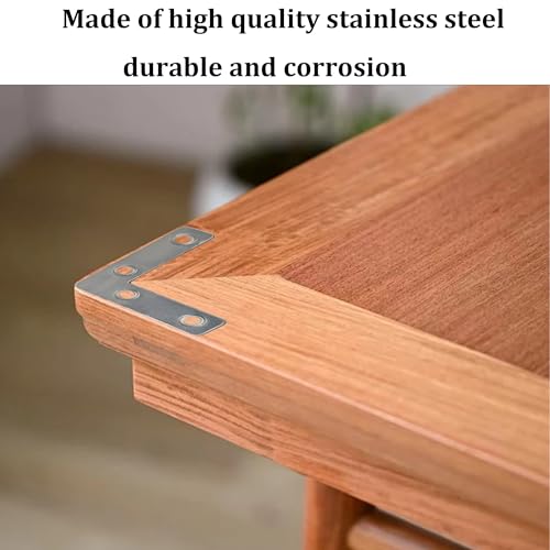 10PCS (60x60mm) Flat L Brackets Corner Braces, Heavy Duty Steel Right Angle Support Plates for Furniture, Shelves, Photo Frames, Cabinet Repair (Silver) - size: 2.36" x 2.36", style: Silver