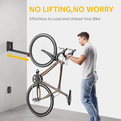 monTEK Swivel Bike Wall Mount, No Heavy Lifting Required Bike Wall Mount, Bike Hangers for Garage, Space-Saving Bike Rack Garage, Easy to Load and Unload, Bike Hanger Can Hold Up to 77 lbs - style: 1-Pack